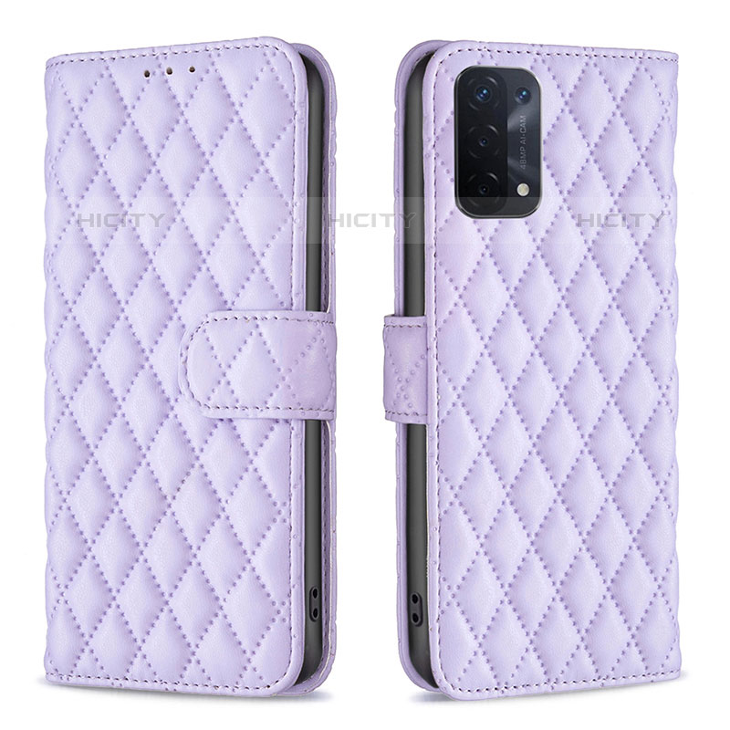 Custodia Portafoglio In Pelle Cover con Supporto B11F per OnePlus Nord N200 5G Viola