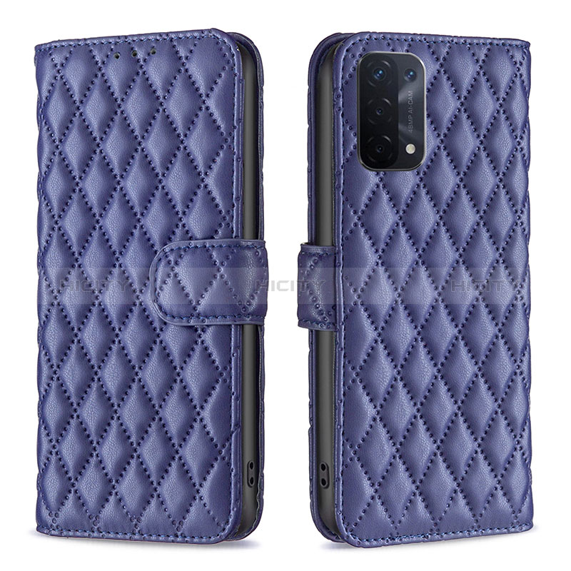 Custodia Portafoglio In Pelle Cover con Supporto B11F per Oppo A54 5G Blu