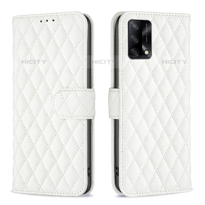 Custodia Portafoglio In Pelle Cover con Supporto B11F per Oppo A74 4G Bianco