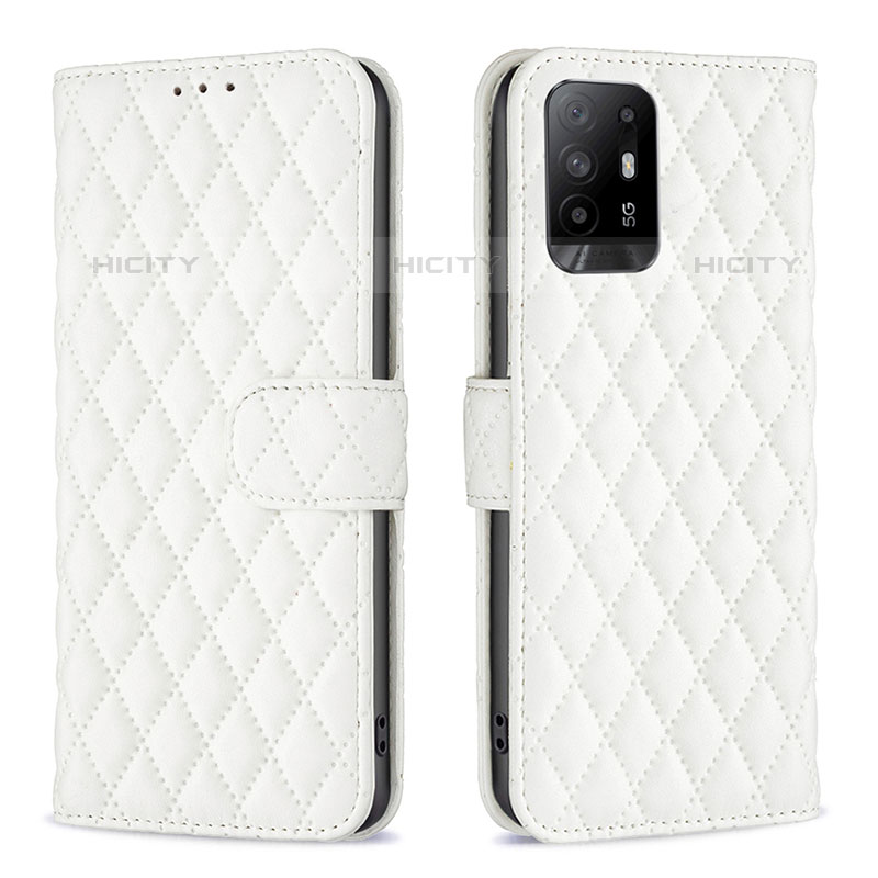 Custodia Portafoglio In Pelle Cover con Supporto B11F per Oppo A94 5G Bianco