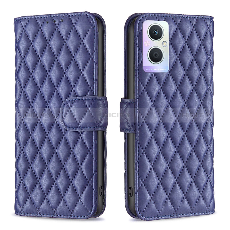 Custodia Portafoglio In Pelle Cover con Supporto B11F per Oppo A96 5G Blu