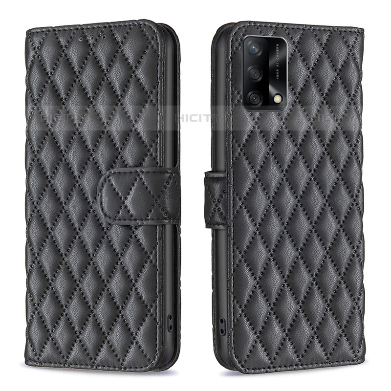 Custodia Portafoglio In Pelle Cover con Supporto B11F per Oppo Reno6 Lite Nero