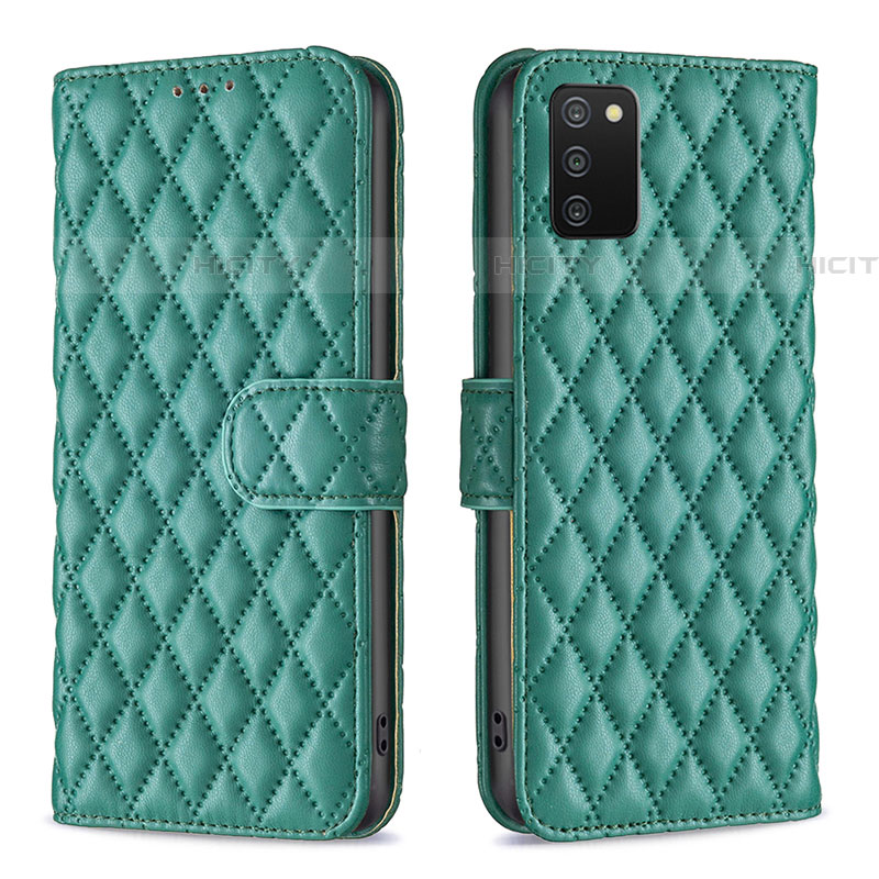 Custodia Portafoglio In Pelle Cover con Supporto B11F per Samsung Galaxy A03s Verde