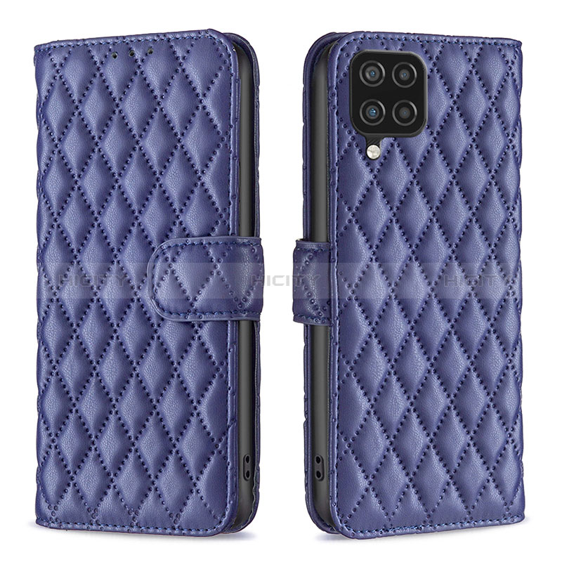 Custodia Portafoglio In Pelle Cover con Supporto B11F per Samsung Galaxy A12 Blu