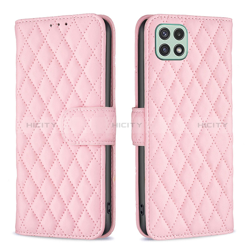 Custodia Portafoglio In Pelle Cover con Supporto B11F per Samsung Galaxy A22s 5G Oro Rosa