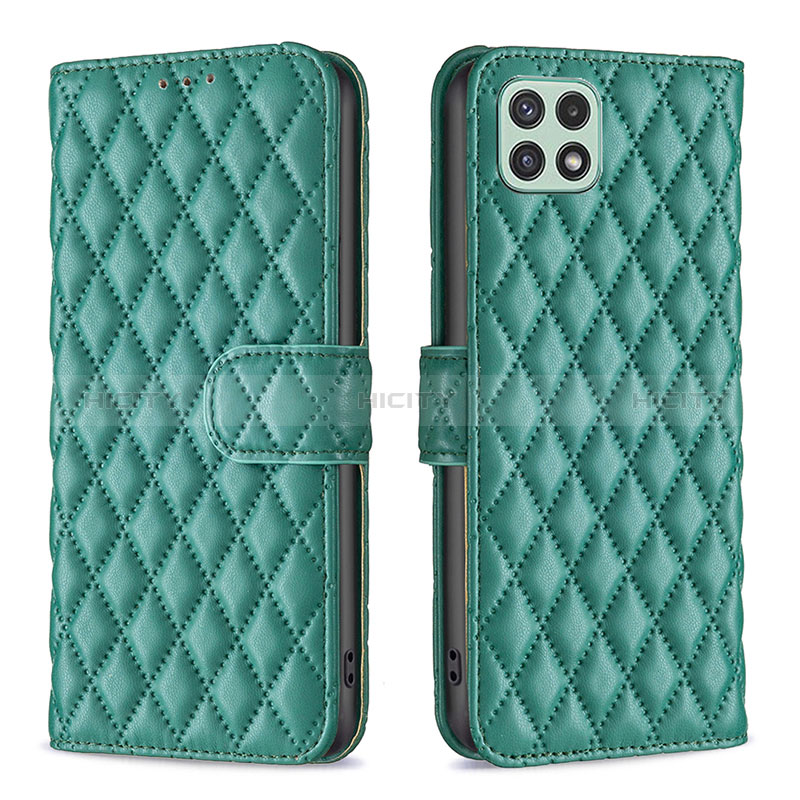 Custodia Portafoglio In Pelle Cover con Supporto B11F per Samsung Galaxy A22s 5G Verde