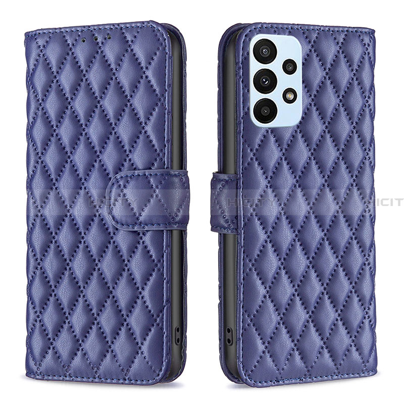 Custodia Portafoglio In Pelle Cover con Supporto B11F per Samsung Galaxy A23 4G Blu