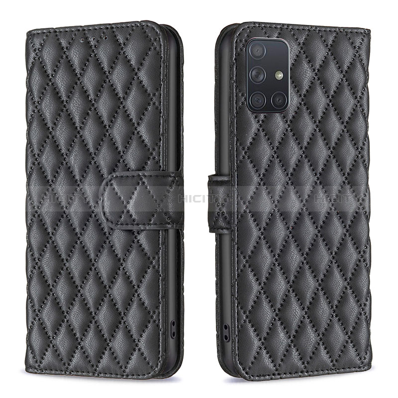 Custodia Portafoglio In Pelle Cover con Supporto B11F per Samsung Galaxy A71 4G A715 Nero