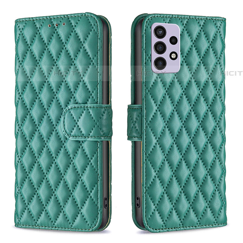 Custodia Portafoglio In Pelle Cover con Supporto B11F per Samsung Galaxy A72 4G Verde