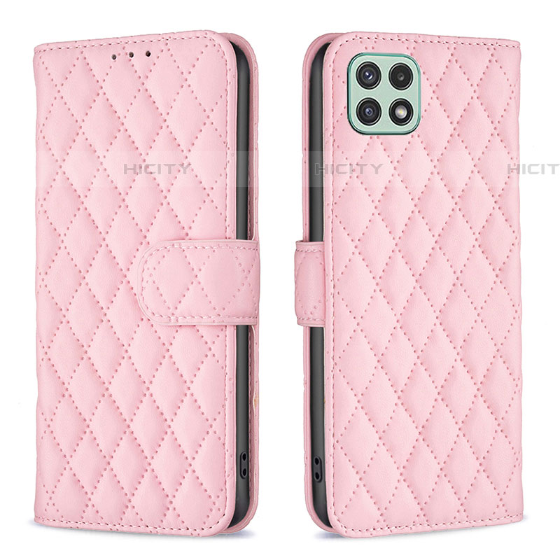 Custodia Portafoglio In Pelle Cover con Supporto B11F per Samsung Galaxy F42 5G Oro Rosa