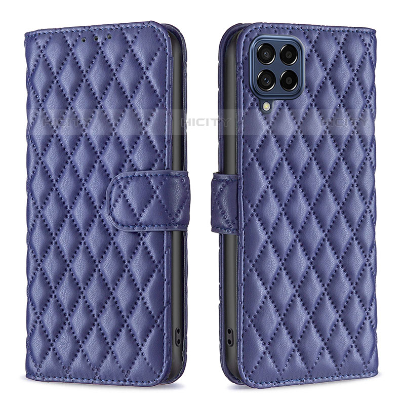 Custodia Portafoglio In Pelle Cover con Supporto B11F per Samsung Galaxy M53 5G Blu