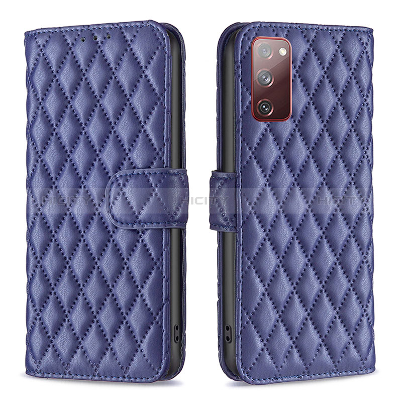 Custodia Portafoglio In Pelle Cover con Supporto B11F per Samsung Galaxy S20 FE 4G Blu