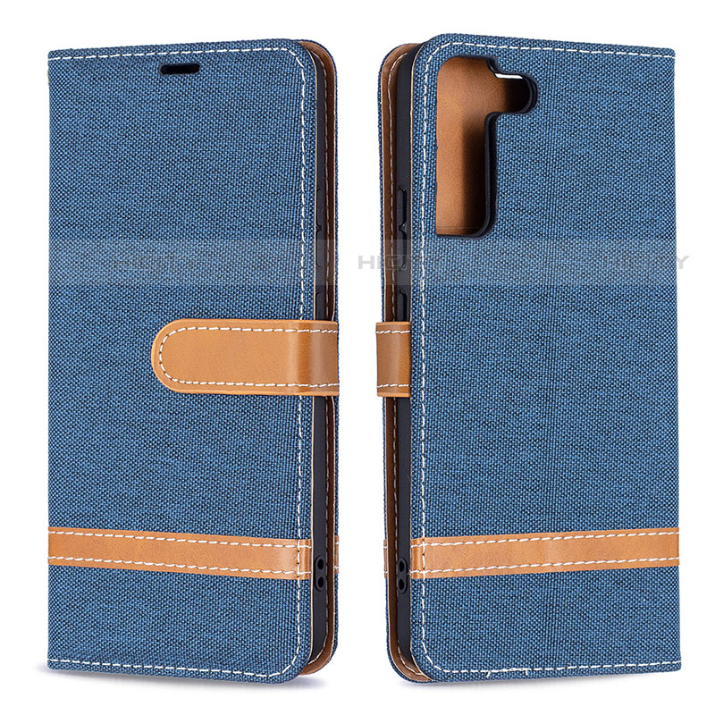 Custodia Portafoglio In Pelle Cover con Supporto B11F per Samsung Galaxy S21 Plus 5G Blu Notte