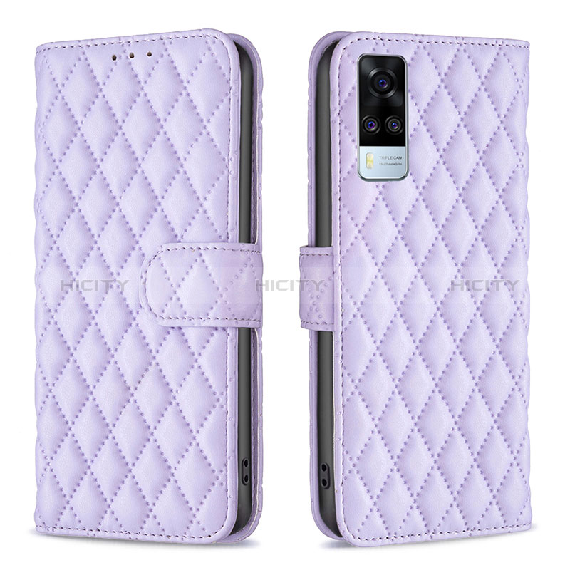 Custodia Portafoglio In Pelle Cover con Supporto B11F per Vivo Y53s NFC Viola