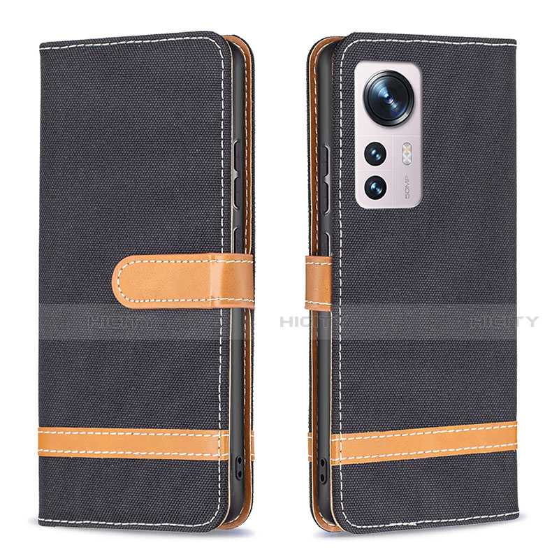 Custodia Portafoglio In Pelle Cover con Supporto B11F per Xiaomi Mi 12 5G Nero