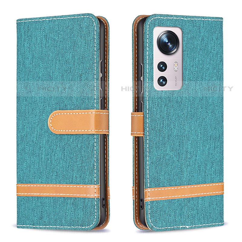 Custodia Portafoglio In Pelle Cover con Supporto B11F per Xiaomi Mi 12S 5G Verde