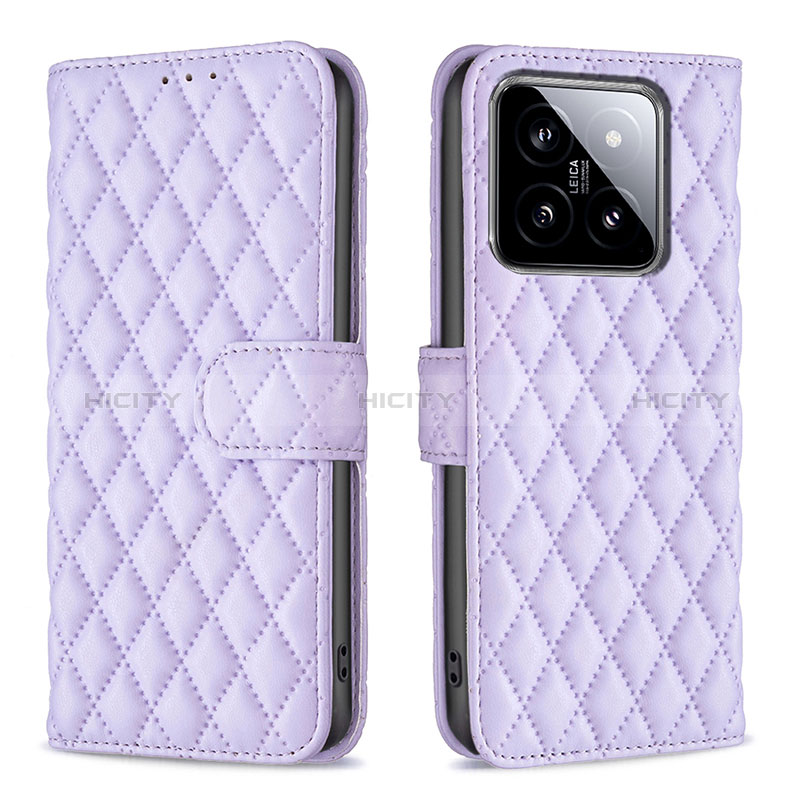 Custodia Portafoglio In Pelle Cover con Supporto B11F per Xiaomi Mi 14 5G Viola