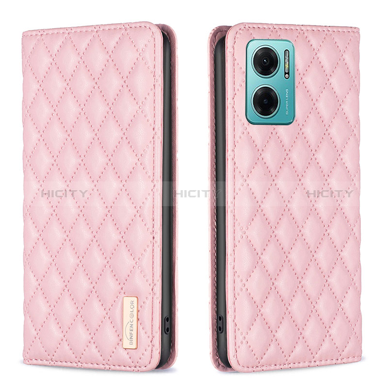 Custodia Portafoglio In Pelle Cover con Supporto B11F per Xiaomi Redmi 10 Prime Plus 5G Oro Rosa