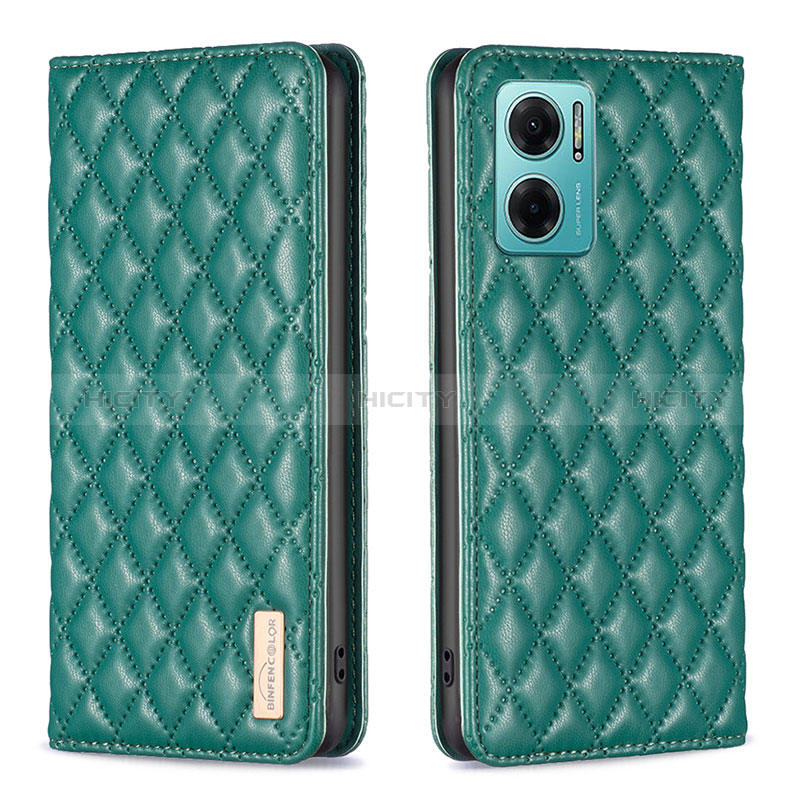 Custodia Portafoglio In Pelle Cover con Supporto B11F per Xiaomi Redmi 11 Prime 5G Verde