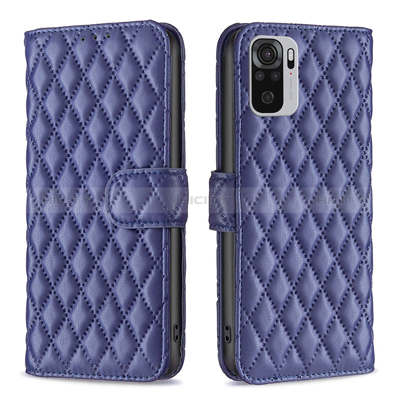 Custodia Portafoglio In Pelle Cover con Supporto B11F per Xiaomi Redmi Note 10 4G Blu