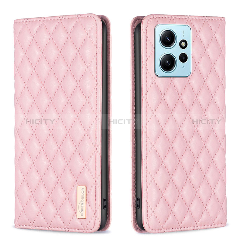 Custodia Portafoglio In Pelle Cover con Supporto B11F per Xiaomi Redmi Note 12 4G Oro Rosa