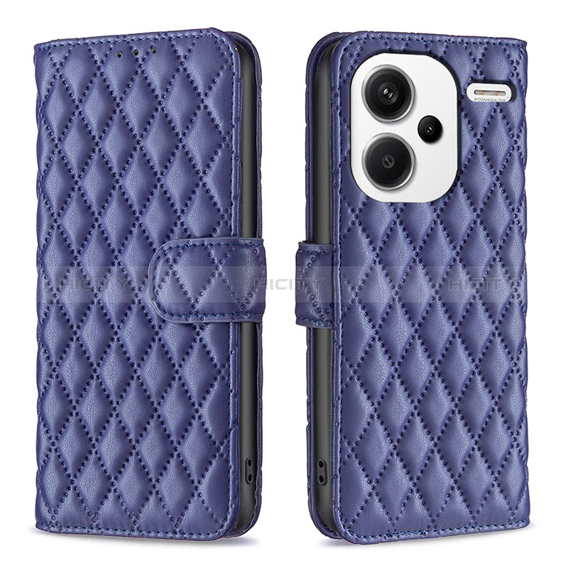 Custodia Portafoglio In Pelle Cover con Supporto B11F per Xiaomi Redmi Note 13 Pro+ Plus 5G Blu