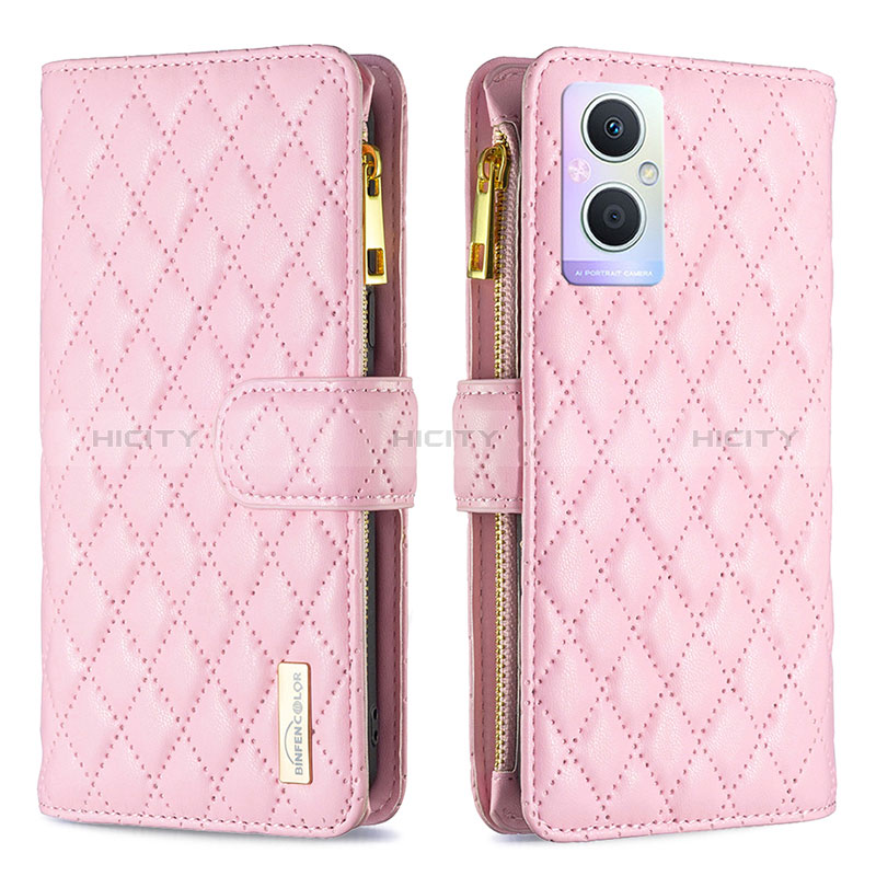 Custodia Portafoglio In Pelle Cover con Supporto B12F per Oppo A96 5G