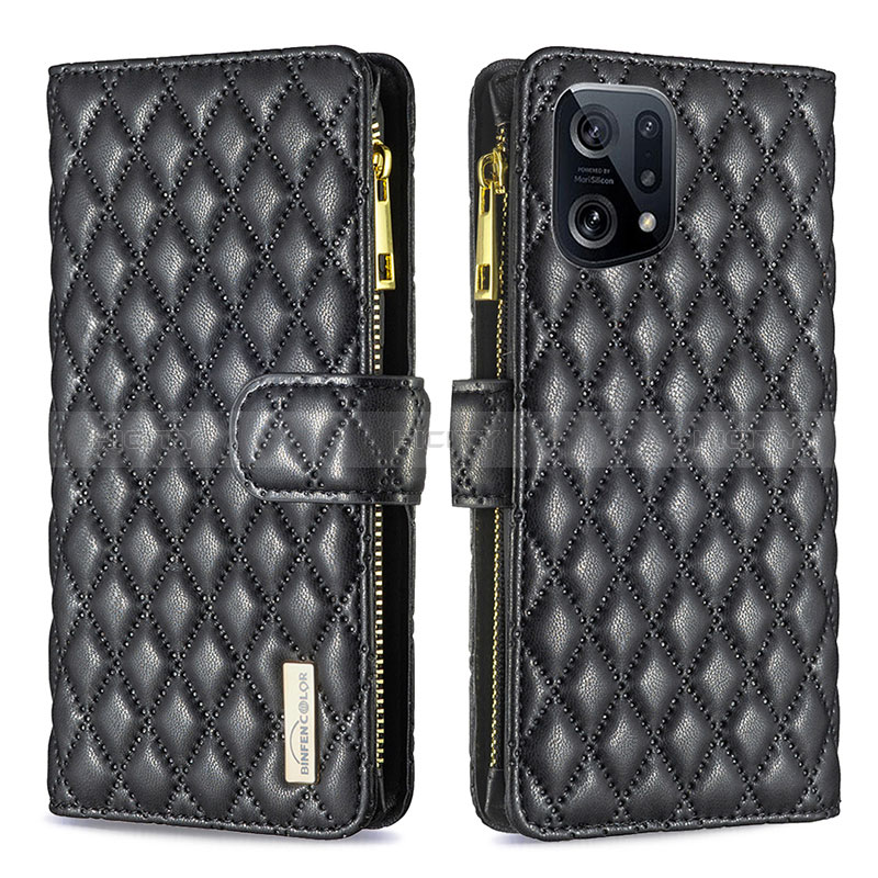 Custodia Portafoglio In Pelle Cover con Supporto B12F per Oppo Find X5 5G