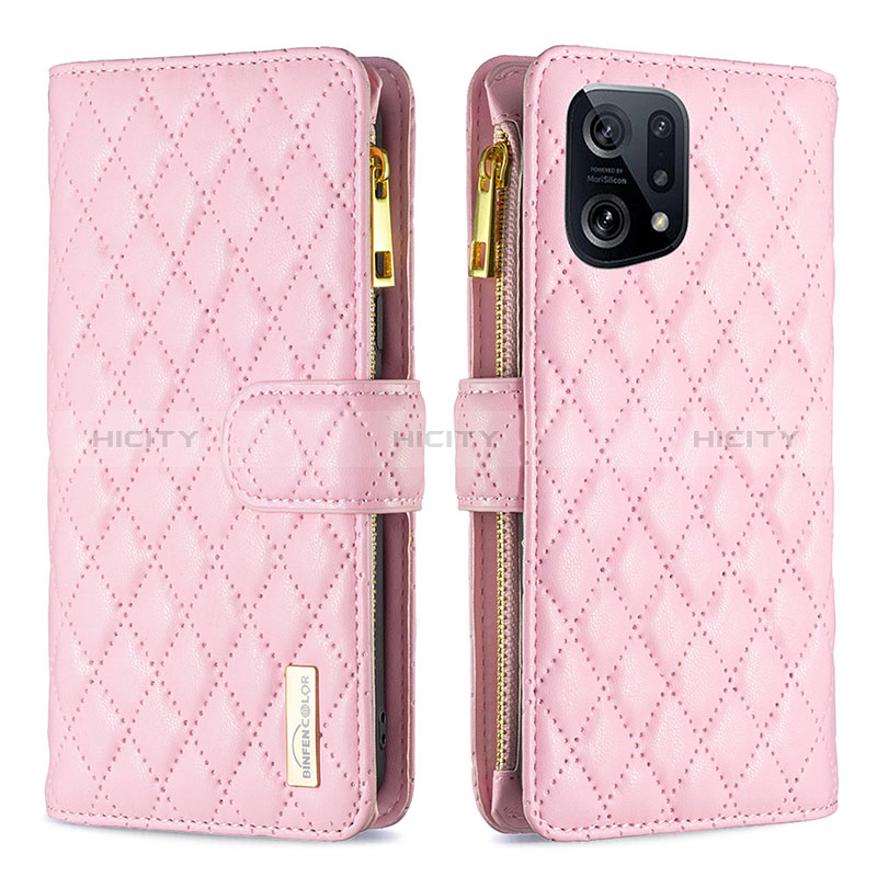 Custodia Portafoglio In Pelle Cover con Supporto B12F per Oppo Find X5 5G