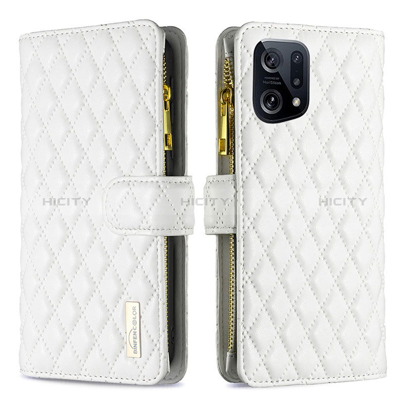 Custodia Portafoglio In Pelle Cover con Supporto B12F per Oppo Find X5 5G