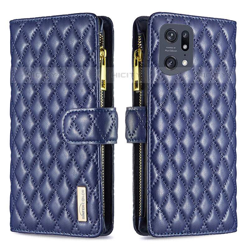 Custodia Portafoglio In Pelle Cover con Supporto B12F per Oppo Find X5 Pro 5G