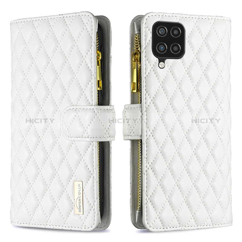 Custodia Portafoglio In Pelle Cover con Supporto B12F per Samsung Galaxy A12