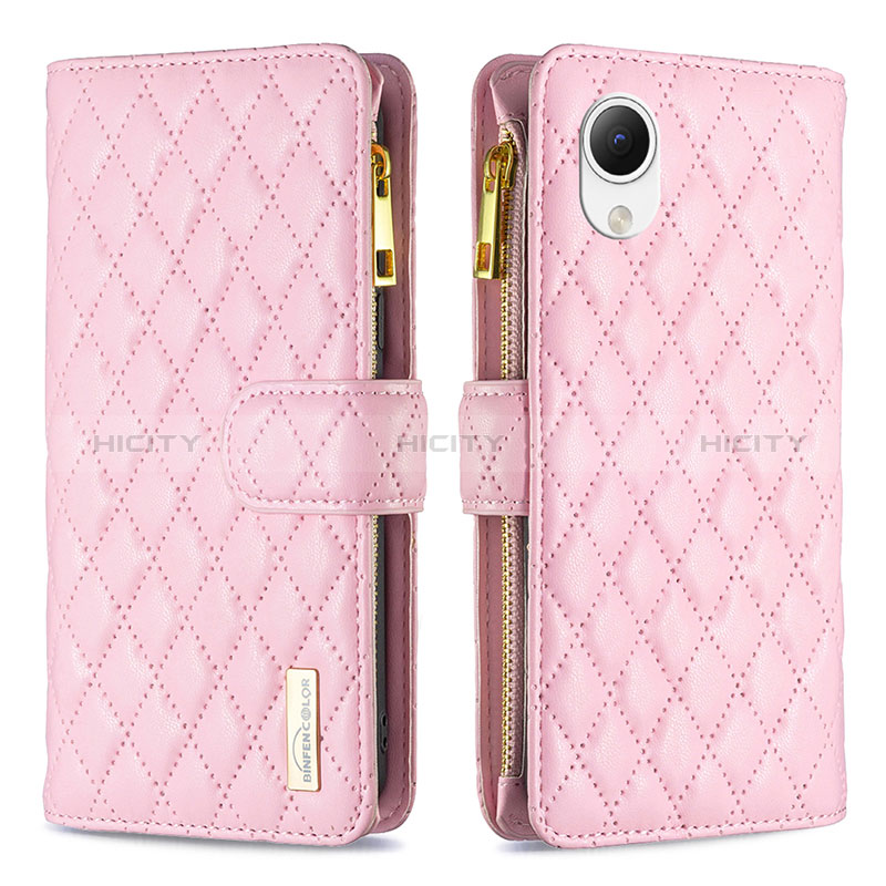Custodia Portafoglio In Pelle Cover con Supporto B12F per Samsung Galaxy A23e 5G Oro Rosa