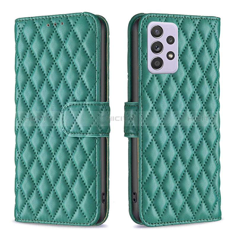 Custodia Portafoglio In Pelle Cover con Supporto B12F per Samsung Galaxy A52s 5G Verde