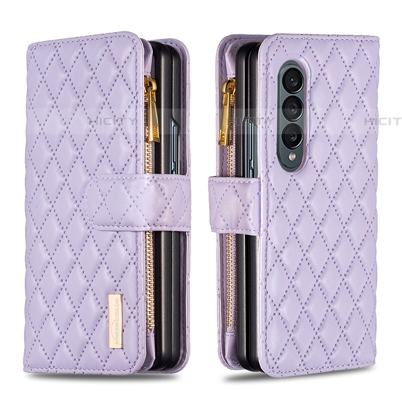 Custodia Portafoglio In Pelle Cover con Supporto B12F per Samsung Galaxy Z Fold4 5G