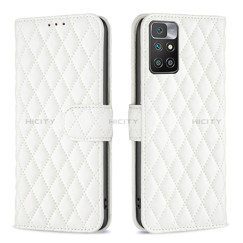 Custodia Portafoglio In Pelle Cover con Supporto B12F per Xiaomi Redmi Note 11 4G (2021) Bianco