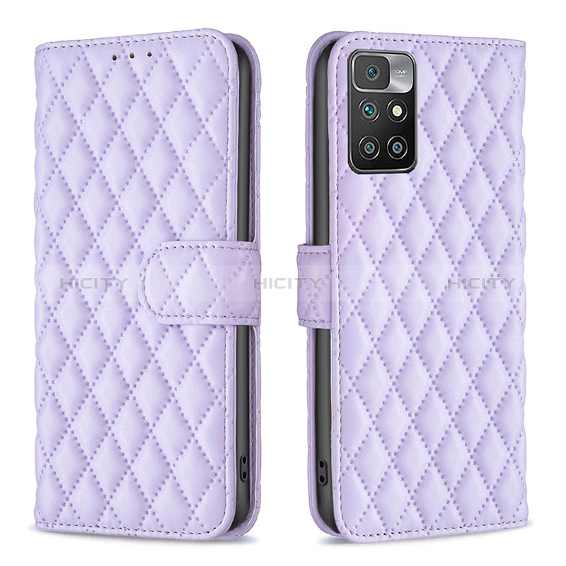 Custodia Portafoglio In Pelle Cover con Supporto B12F per Xiaomi Redmi Note 11 4G (2021) Viola