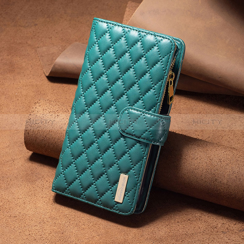 Custodia Portafoglio In Pelle Cover con Supporto B12F per Xiaomi Redmi Note 12 Explorer Verde