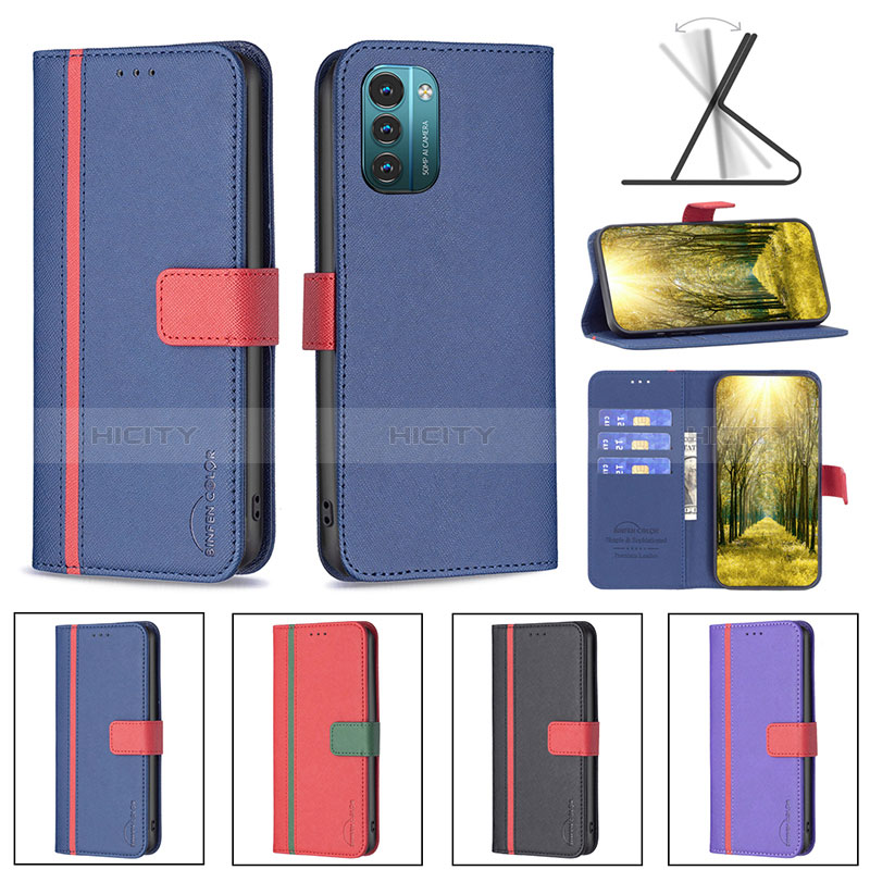 Custodia Portafoglio In Pelle Cover con Supporto B13F per Nokia G11