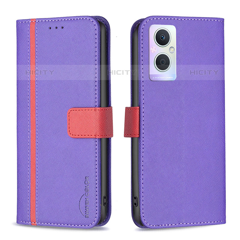 Custodia Portafoglio In Pelle Cover con Supporto B13F per OnePlus Nord N20 5G Viola