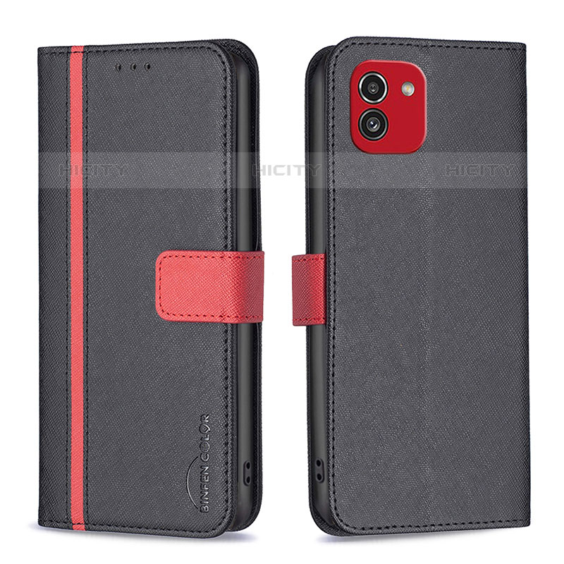 Custodia Portafoglio In Pelle Cover con Supporto B13F per Samsung Galaxy A03