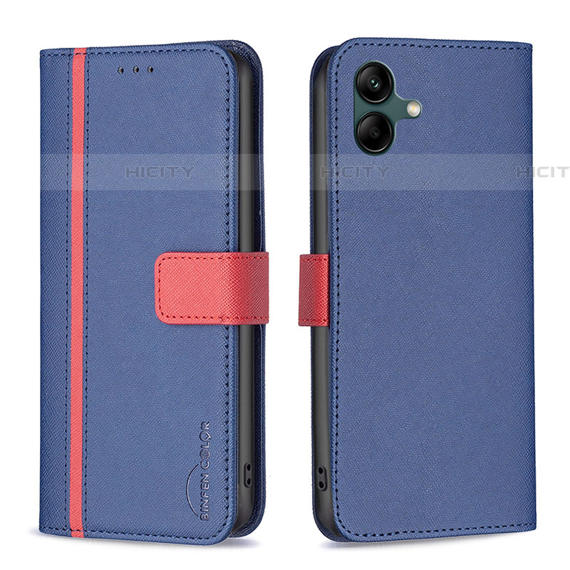 Custodia Portafoglio In Pelle Cover con Supporto B13F per Samsung Galaxy A04E Blu