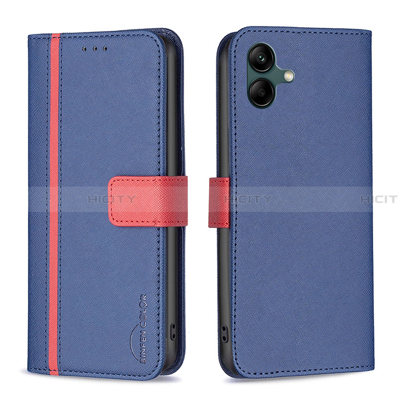 Custodia Portafoglio In Pelle Cover con Supporto B13F per Samsung Galaxy A05 Blu