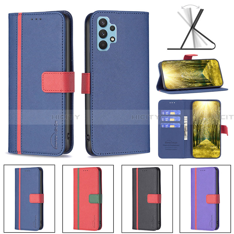 Custodia Portafoglio In Pelle Cover con Supporto B13F per Samsung Galaxy A32 4G