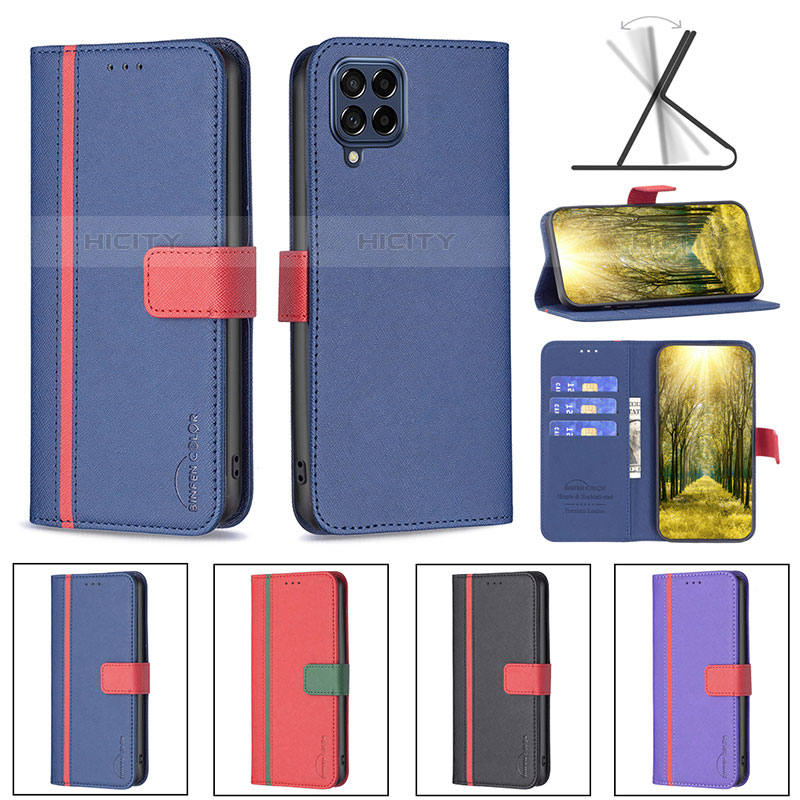 Custodia Portafoglio In Pelle Cover con Supporto B13F per Samsung Galaxy M53 5G