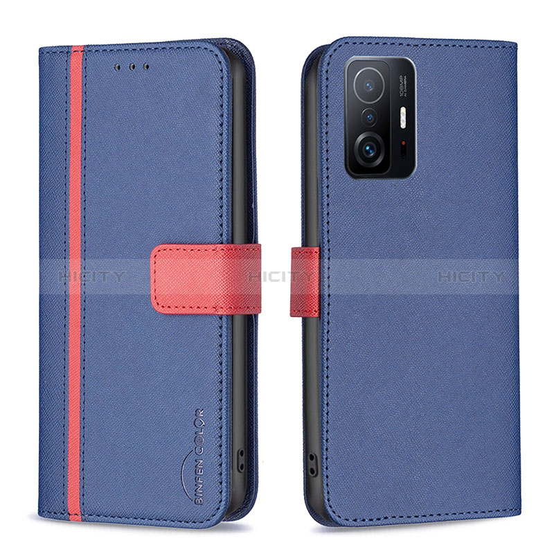 Custodia Portafoglio In Pelle Cover con Supporto B13F per Xiaomi Mi 11T Pro 5G Blu