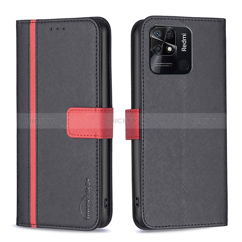 Custodia Portafoglio In Pelle Cover con Supporto B13F per Xiaomi Redmi 10 India