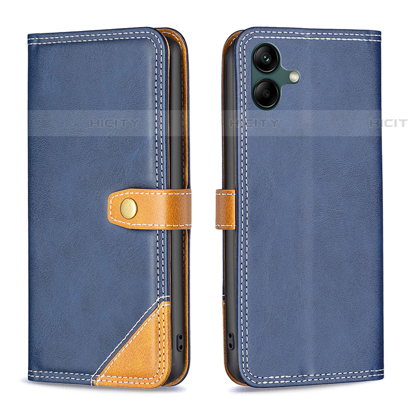 Custodia Portafoglio In Pelle Cover con Supporto B14F per Samsung Galaxy A04E Blu