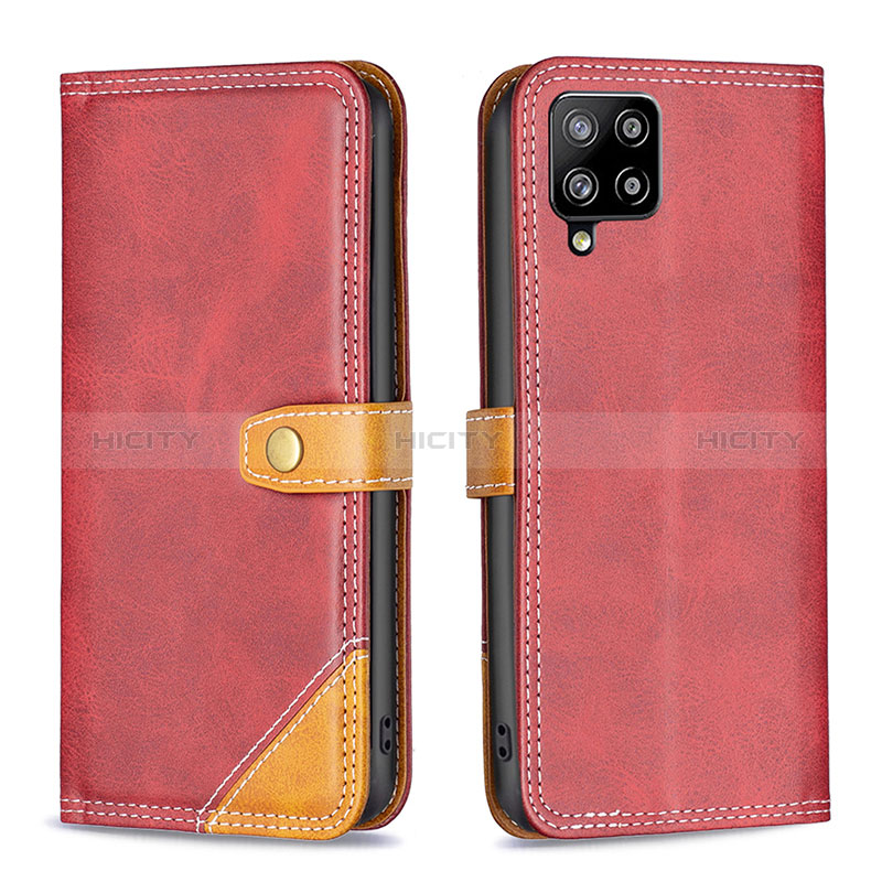 Custodia Portafoglio In Pelle Cover con Supporto B14F per Samsung Galaxy A42 5G Rosso