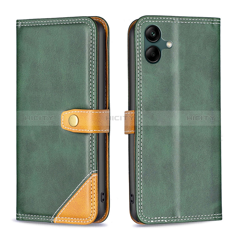 Custodia Portafoglio In Pelle Cover con Supporto B14F per Samsung Galaxy M04 Verde